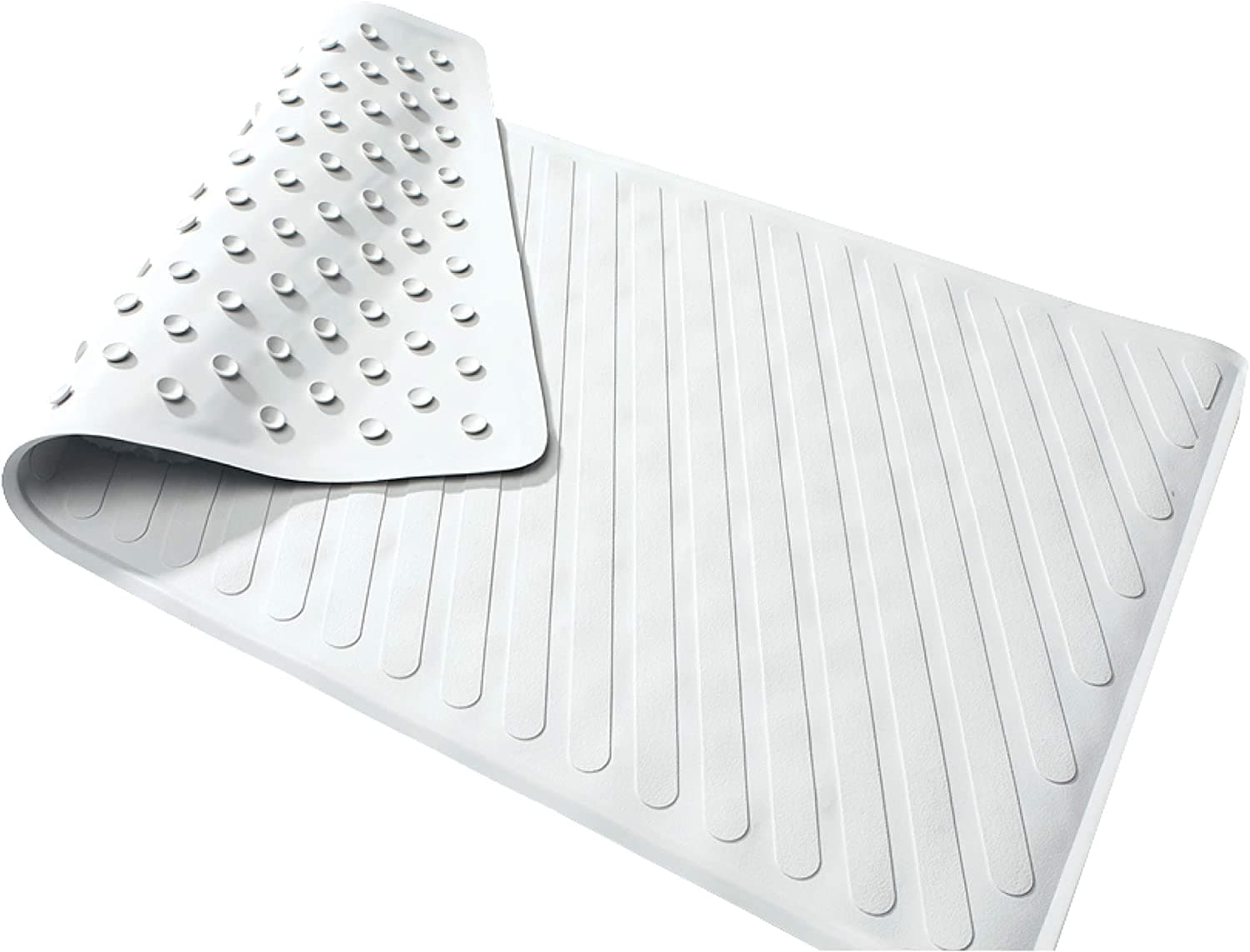 Carex Nonslip Shower and Bathtub Mat - White - 28 x 16 - Senior.com shower mats